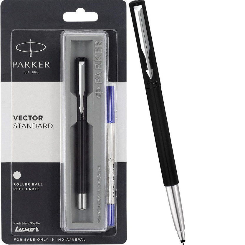 PARKER PARKER Vector Standard, Chrome Trim Roller Ball Pen(Ink Color - Blue) - Flipkart Deal