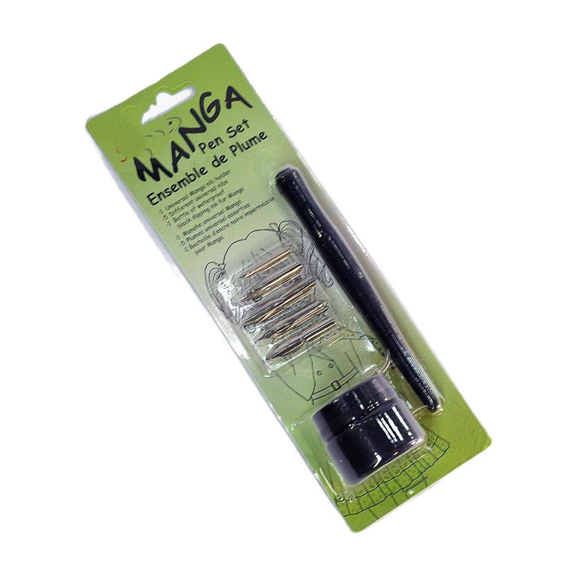 FRKB FRKB Manga Calligraphy Dip Pen Set With Universal Nib Holder,Black Calligraphy(Pack of 7, Ink Color - Black) - Flipkart Deal