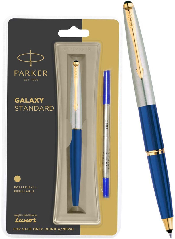 PARKER PARKER Galaxy Standard Gold Trim Roller Ball Pen(Ink Color - Blue) - Flipkart Deal