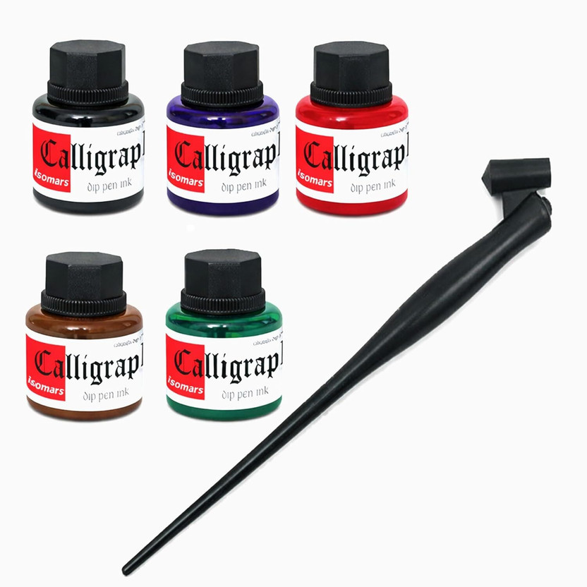 isomars isomars Calligraphy Ink Calligraphy(Pack of 5, Ink Color - Black, Blue, Red, Green, Brown) - Flipkart Deal