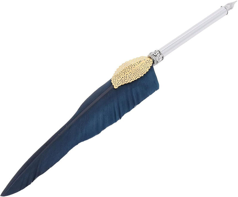 VISMII VISMII Artifical Peacock Feather Pen For Wedding Pen, Signatures, Birthday, Gifting Calligraphy(Ink Color - Multicolor) - Flipkart Deal