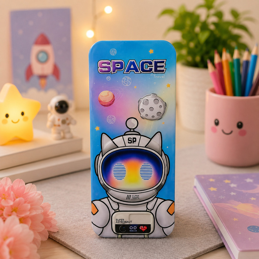 AADVIK SINGH GLOBAL SPACE SERIES SPACE Art Metal Pencil Box(Set of 1, Multicolor)