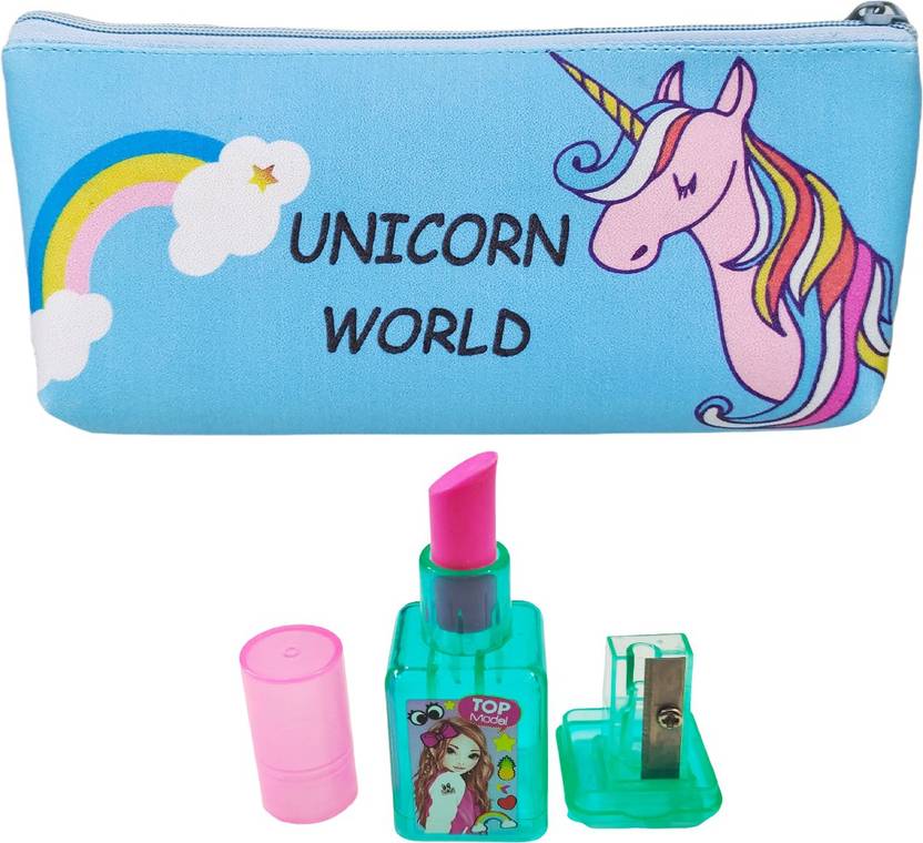 tishna Cool and Trendy Unicorn Art Pouch & Lipstick