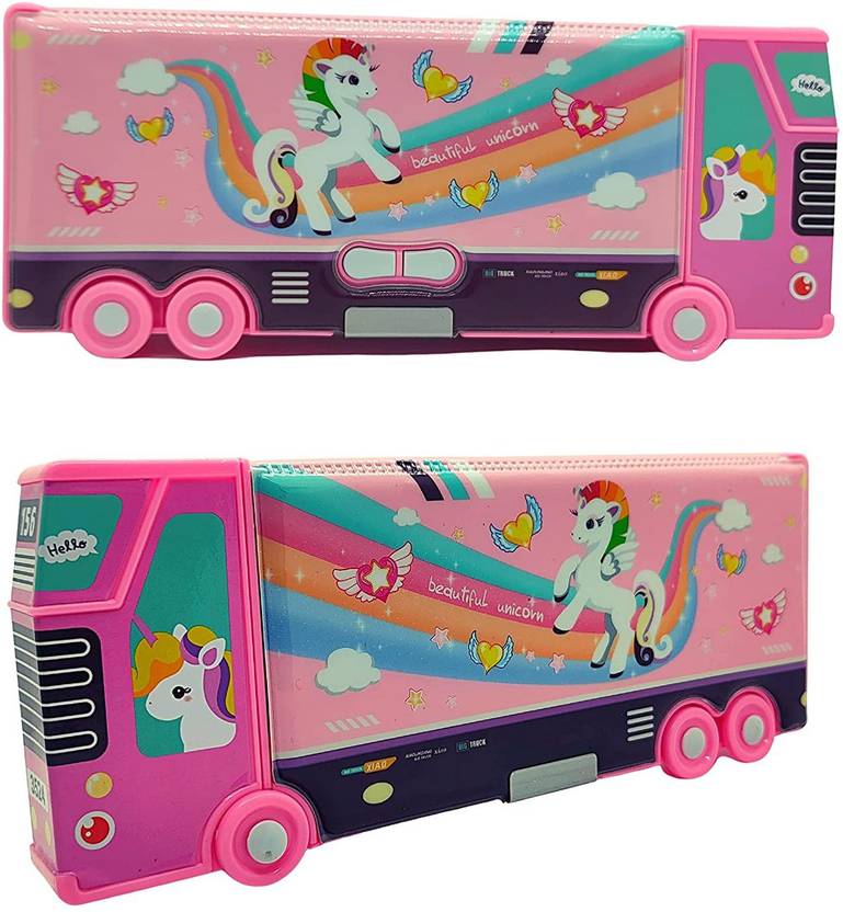 MJKART Unicorn Compass Truck Truck Design Art Plastic Pencil Box Price
