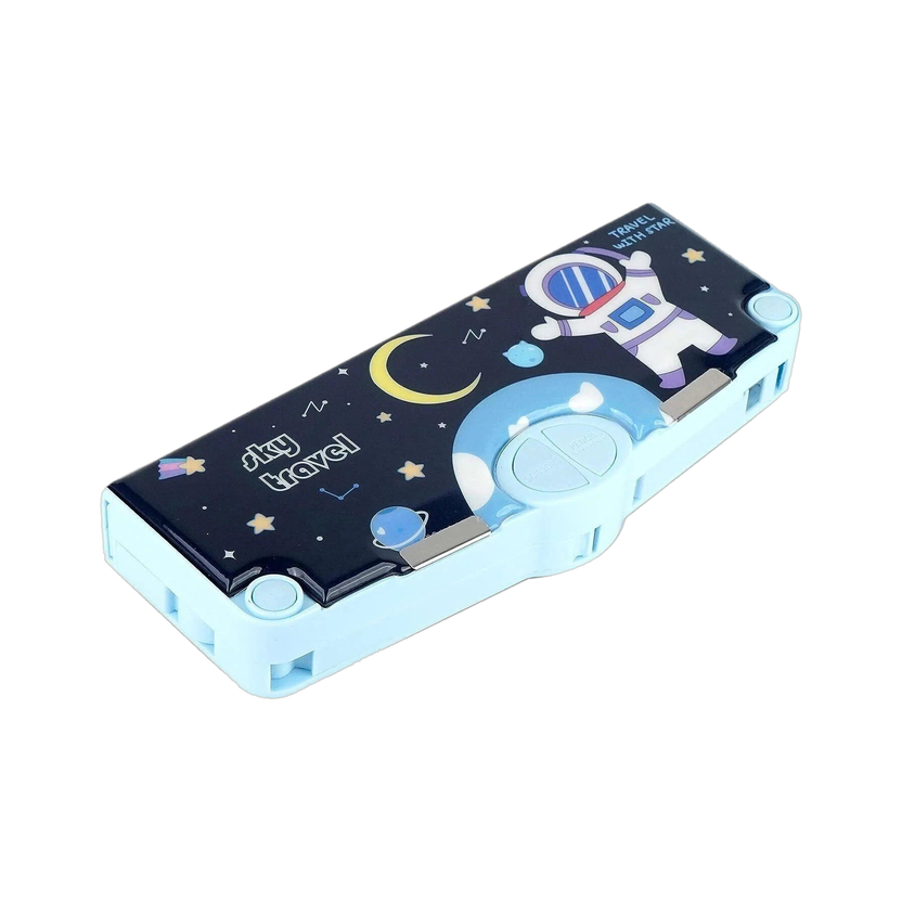 J K INTERNATIONAL DarkBlue-KBX DarkBlue-KBX Art Plastic Pencil Box(Set of 1, Blue)