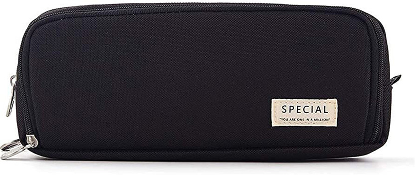 ketmart Pencil box_120 1 Art Artificial Leather Pencil Box(Set of 1, Black)