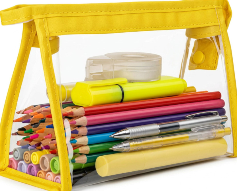 AQBAH AQBAH Transparent 1 Art Polypropylene Pencil Box(Set of 1, Yellow) - Flipkart Deal