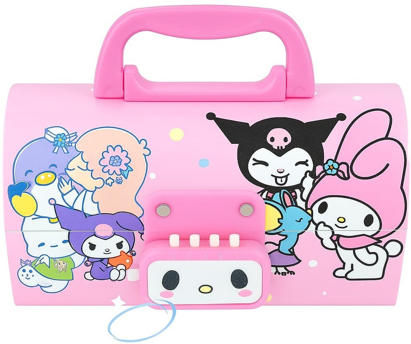 MASHKUR Stationery Presents Fancy & Attractive Compass Box For Kids & Students To Store Stationery, Dual Password Security Lock, Pink Kuromi Theme, Suitcase Type MS31.0 Art Plastic Pencil Box(Set of 1, Pink)
