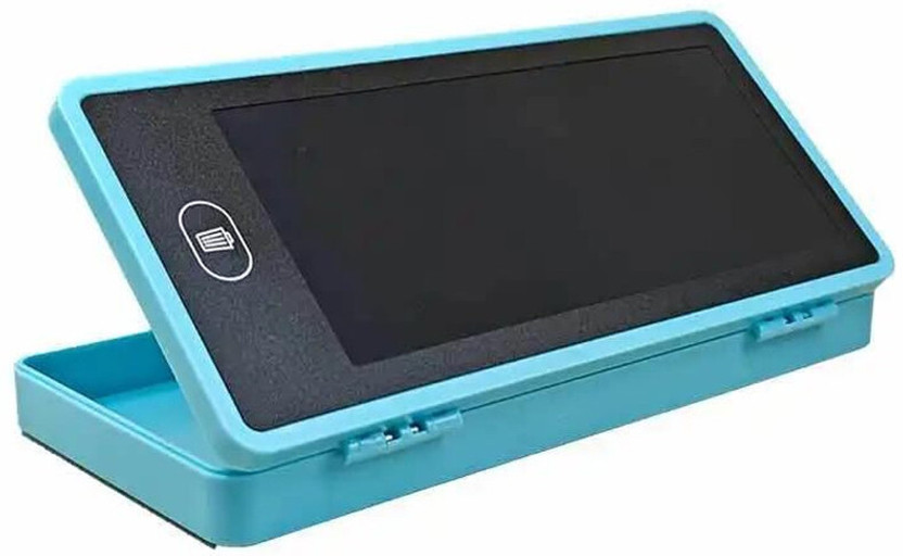 Mynxe Kid's Digital Memo Pad Notepad PVC & Plastic LCD Writing Board Stationery-Case(Blue)