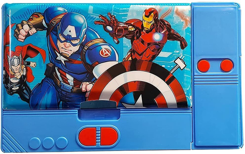 Mahakal Online Store Avenger Jumbo Cartoon Printed Art Plastic Pencil Box(Set of 1, Multicolor)