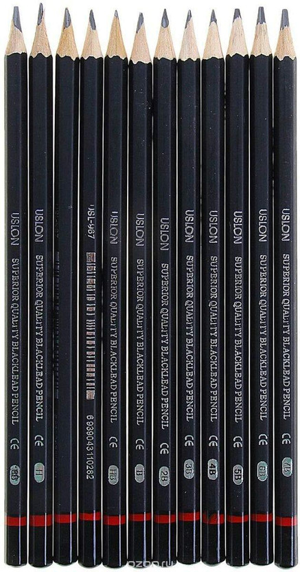 PROTOWARE PROTOWARE 12 Pcs Professional Graphite Pencils 2H, H, F, HB, B, 2B, 3B, 4B, 5B, 6B, 7B, 8B Pencil(Pack of 12) - Flipkart Deal