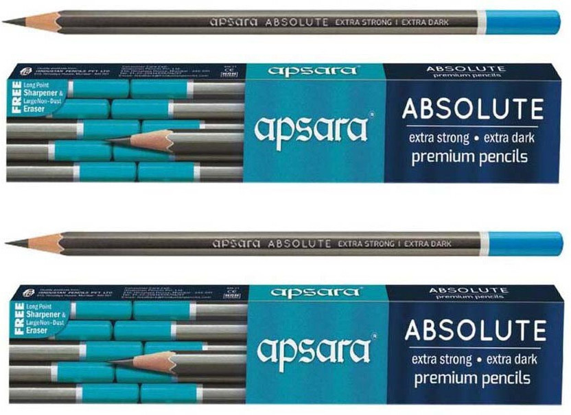 APSARA Absolute Extra Strong Extra Dark 20 Pencil Pencil(Set of 20, Black)