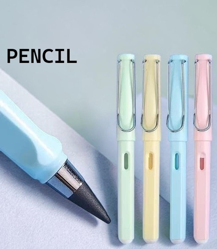 Eclet 4 Pcs Inkless Pencil Set | Eternal Pencil No Sharpening Required | Pencil(Set of 4, Multicolor)
