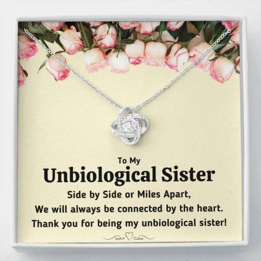 to my unbiological sister necklace