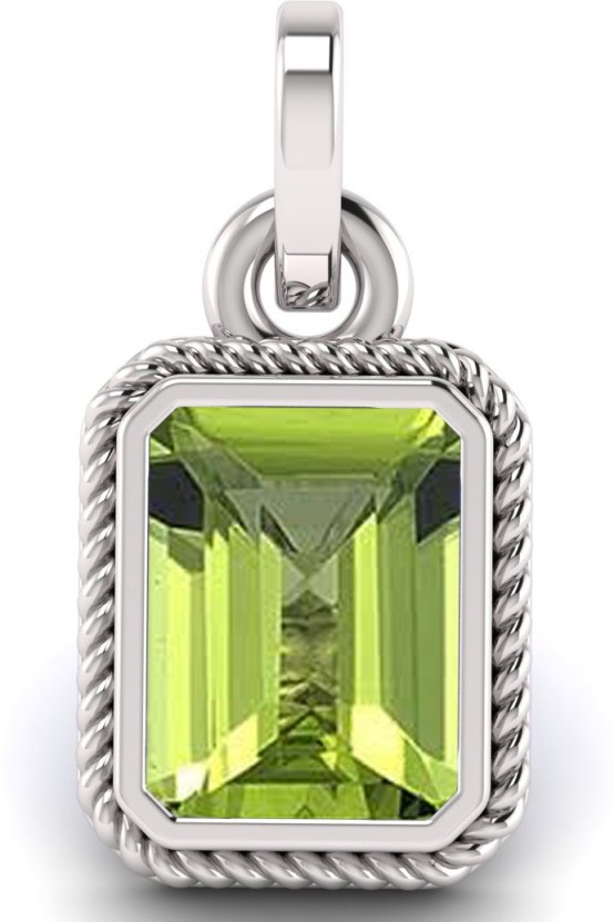 square peridot pendant