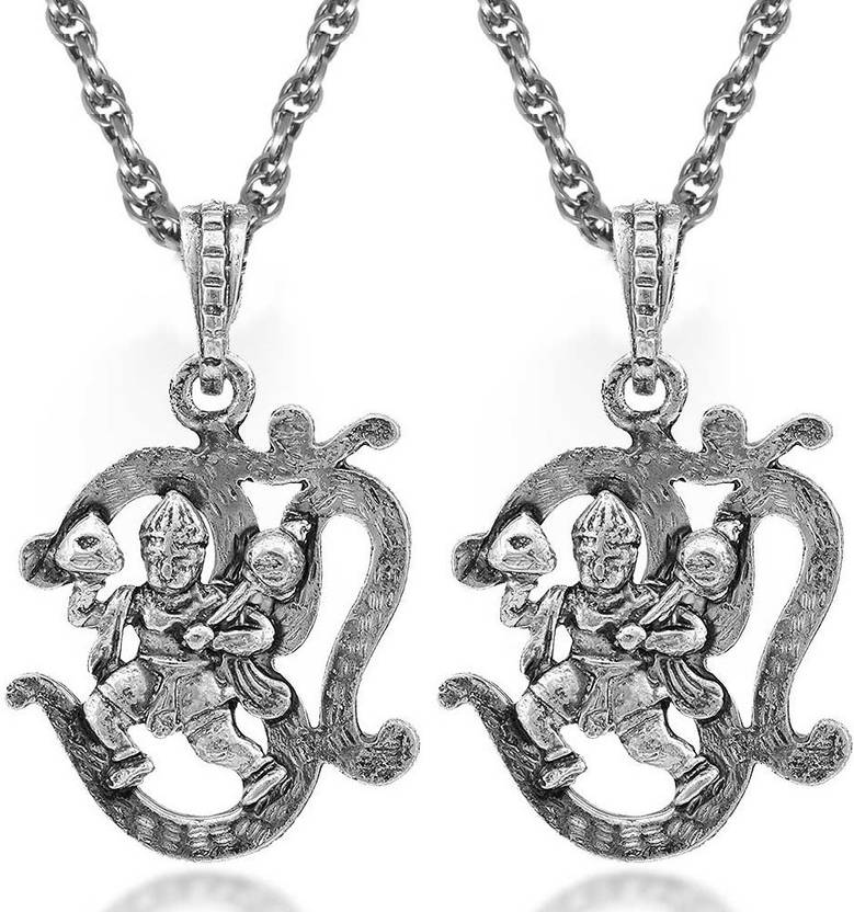 uniqon-set-of-2-god-lord-shri-bajrangbali-om-hanuman-with-gada-locket