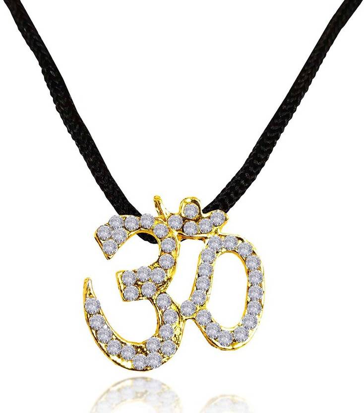 Utkarsh Om Chand Symbol Diamong Nug God Shiva Mahadev Locket Pendant Necklace With Dori Utkarsh Om Chand Symbol Diamong Nug God Shiva Mahadev Locket Pendant Necklace With Dori