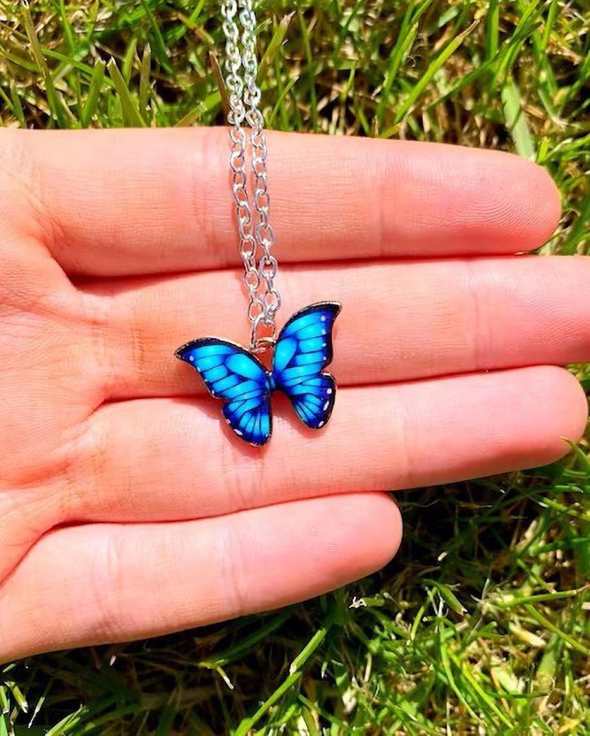 blue butterfly pendant