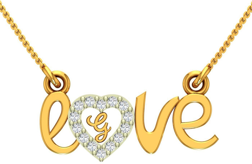 Kanak Kanak Jewels Love Pendant Letter G Letter Gold plated Valentine Latest American Diamond for Women Girls Girlfriend Men Boys Couples Lovers Design alphabet Cubic Zirconia Brass Chain Pendant Gold-plated Cubic Zirconia Brass Pendant - Flipkart Deal