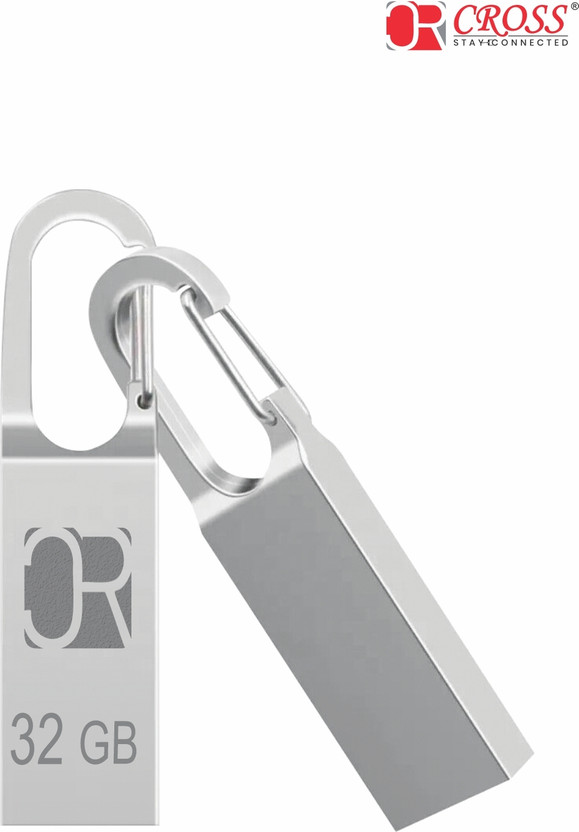 CROSS 3.0 USB Flash Drive/Pen Drive with Metal Body External Storage Device Silver 32 GB Pen Drive Compatible with Laptop, Audio Player, Desktop Computer, Television, Tablet, Mobile USB 3.0 Metal Case(Silver)