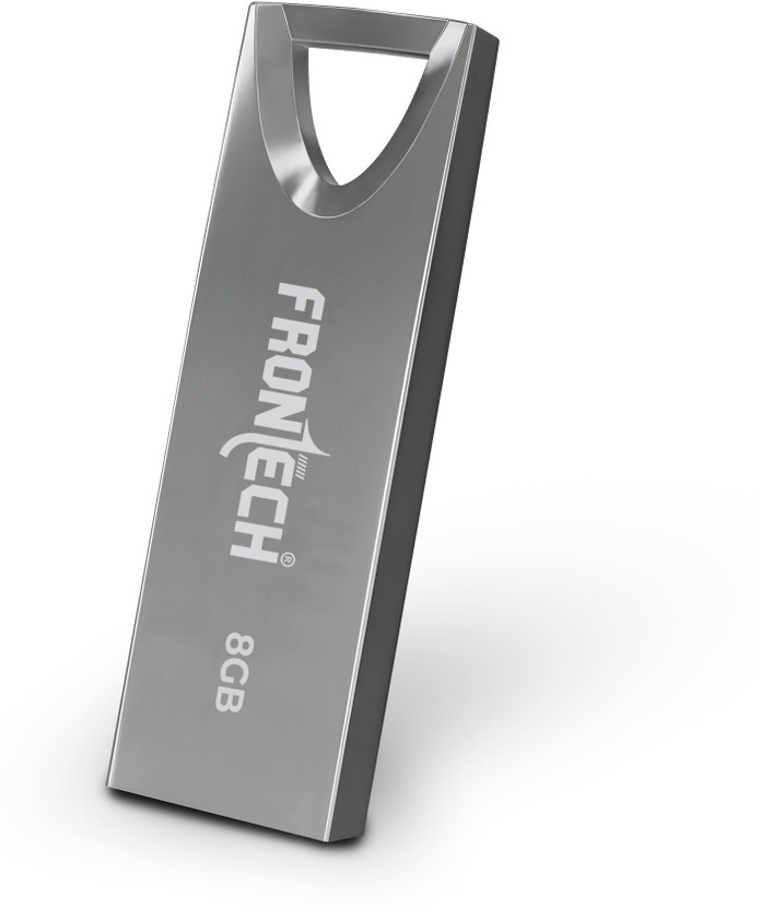 Frontech 2.0 Flash Drive | 480 Mbps | High Speed | Wide Compatibility | Slim & Portable | 8 GB Pen Drive Compatible with Laptop, Desktop Computer USB 2.0 Metal Case(Grey)