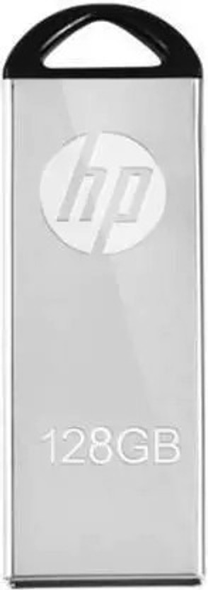 HP v250 128 GB Pen Drive Compatible with Mobile, Audio Player, Desktop Computer, Gaming Console, Laptop, Television USB 2.0 Metal Case(Silver, Grey)