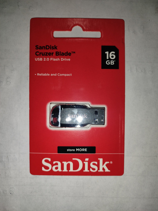 SanDisk 2.0 16 GB Pen Drive Compatible with Laptop USB 2.0 Plastic Case(Black)