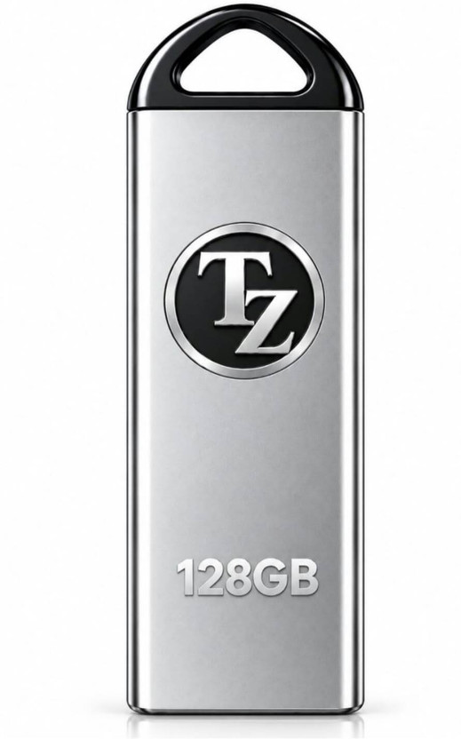 T ZED 128GB A1 Pendrive 128 GB Pen Drive Compatible with Audio Player, Desktop Computer, Gaming Console, Laptop, Mobile, Netbook, Tablet, Television USB 2.0 Metal Case(Silver)