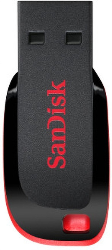 SanDisk Cruzer Blade 16GB USB Flash Drive (SDCZ50-016G-I35) 16 GB Pen Drive Compatible with Desktop Computer, Laptop USB 2.0 Plastic Case(Black)