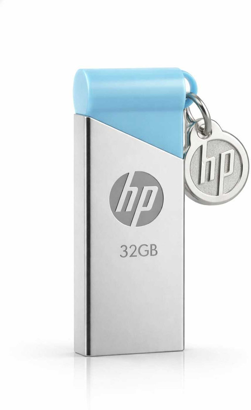 HP V215B 32 GB Pen Drive Compatible with Audio Player, Desktop Computer, Laptop, Mobile USB 2.0 Metal Case(Blue)