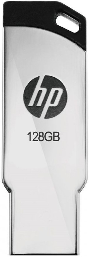 HP v236W 128 GB Pen Drive Compatible with Audio Player, Desktop Computer, Gaming Console, Laptop, Mobile, Netbook, Tablet, Television USB 2.0 Metal Case(Silver)