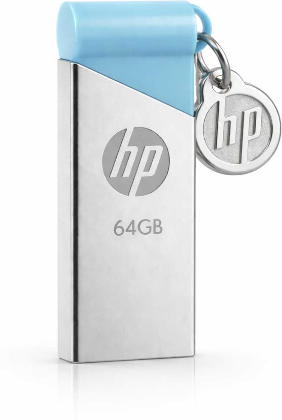 HP V215B 64 GB Pen Drive Compatible with Audio Player, Desktop Computer, Laptop, Mobile USB 2.0 Metal Case(Blue)
