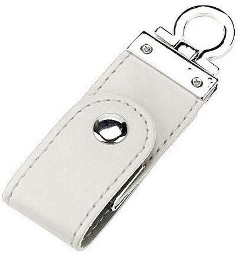 KBR PRODUCT LEATHER KEYCHAIN FANCY DESIGN 8 Pen Drive Compatible with Laptop, Audio Player, Gaming Console, Television, Desktop Computer USB 2.0 Metal Case(White)