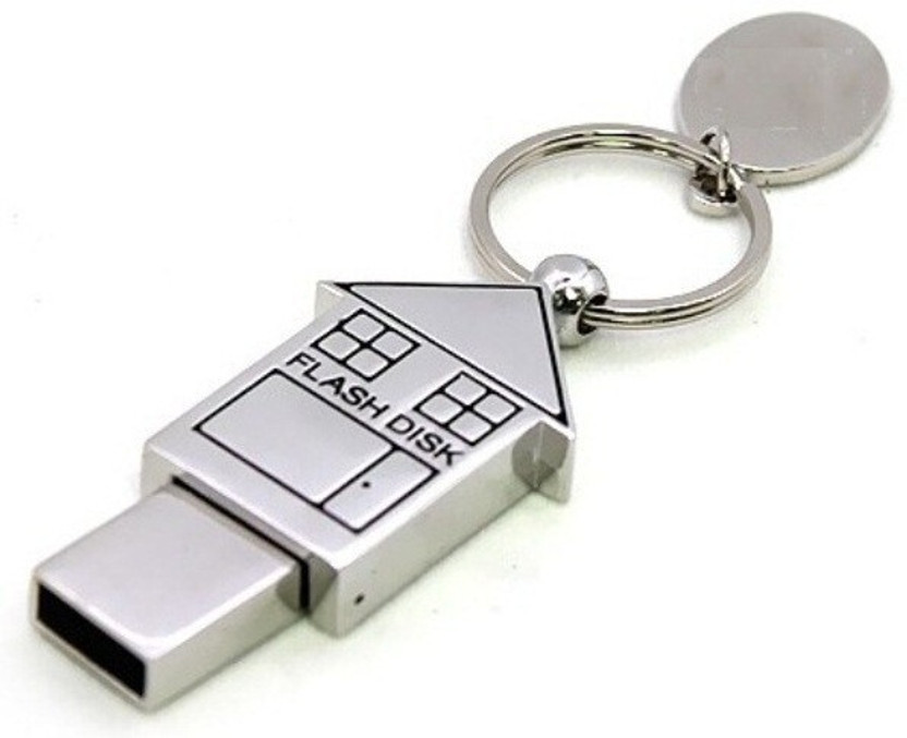 KBR PRODUCT JOURNEY ATTRACTIVE DESIGN UNIQUE HUT SHAPE USB 2.0 16 Pen Drive Compatible with Laptop, Desktop Computer, Audio Player, Gaming Console, Television USB 2.0 Metal Case(Silver)