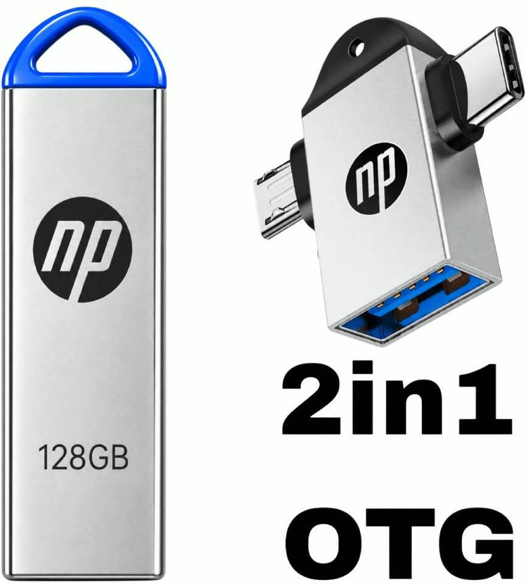 NP 128 GB Pen Drive OTG 2in1 128 GB Pen Drive Compatible with Audio Player, Desktop Computer, Gaming Console, Laptop, Mobile, Netbook, Tablet, Television USB 2.0 Metal Case(Silver)