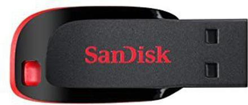SanDisk Pendrive 64GB USB 2.0 Flash Drive 64 GB Pen Drive Compatible with Desktop Computer, Mobile, Laptop USB 2.0 Plastic Case(Black, Red)