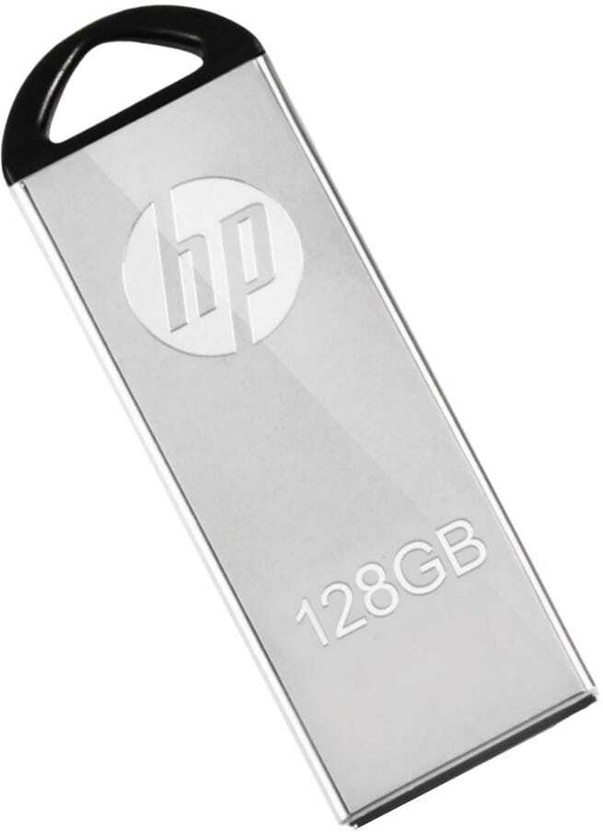 HP 128 GB Pendrive 128 GB Pen Drive Compatible with Mobile, Laptop, Tablet, Television, Desktop Computer, Gaming Console USB 3.0, USB 2.0 Metal Case(Silver)