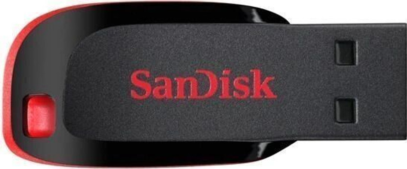 SanDisk Cruzer Blade USB 2.0 32 GB Flash Pen Drive(Red, Black)