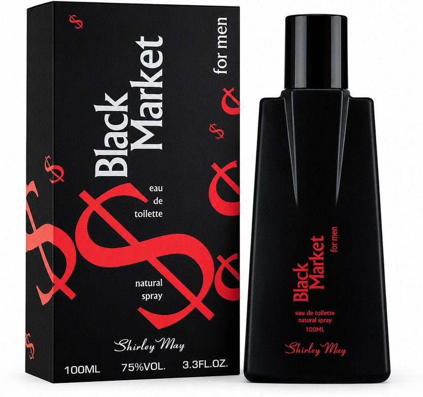 SHIRLEY SHIRLEY MAY Black Market Perfume 100 ml| UAE Imported| Fresh Aromatic Fougere Long Lasting Eau de Toilette  -  100 ml(For Men) - Flipkart Deal