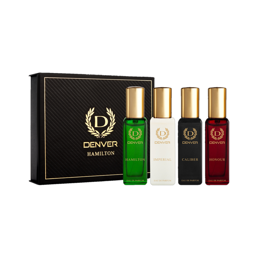 DENVER Hamilton EDP- SRK's Favorite Luxury Gift Pack (20ml x 4) Perfume Eau de Parfum  -  80 ml(For Men)