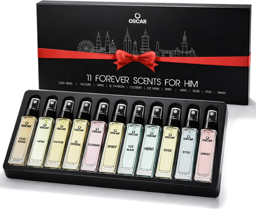 OSCAR OSCAR 11 Forever Scents For Him (Pack of 11) Perfume Gift Set | Strong & Long Lasting Eau de Parfum  -  88 ml(For Men & Women) - Flipkart Deal
