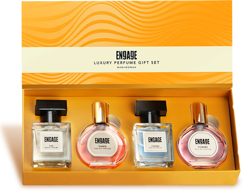 Engage Gift Set Luxury Unisex Travel Perfume Long Lasting, ITC Wedding Hamper (25mlx4) Eau de Parfum  -  100 ml(For Men & Women)