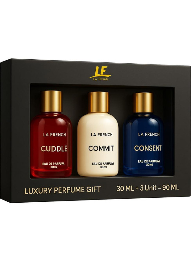 La French Perfume Gift Set for Women Cuddle | Comitt | Consent Long Lasting Scent 30ml X 3 Eau de Parfum  -  90 ml(For Women)