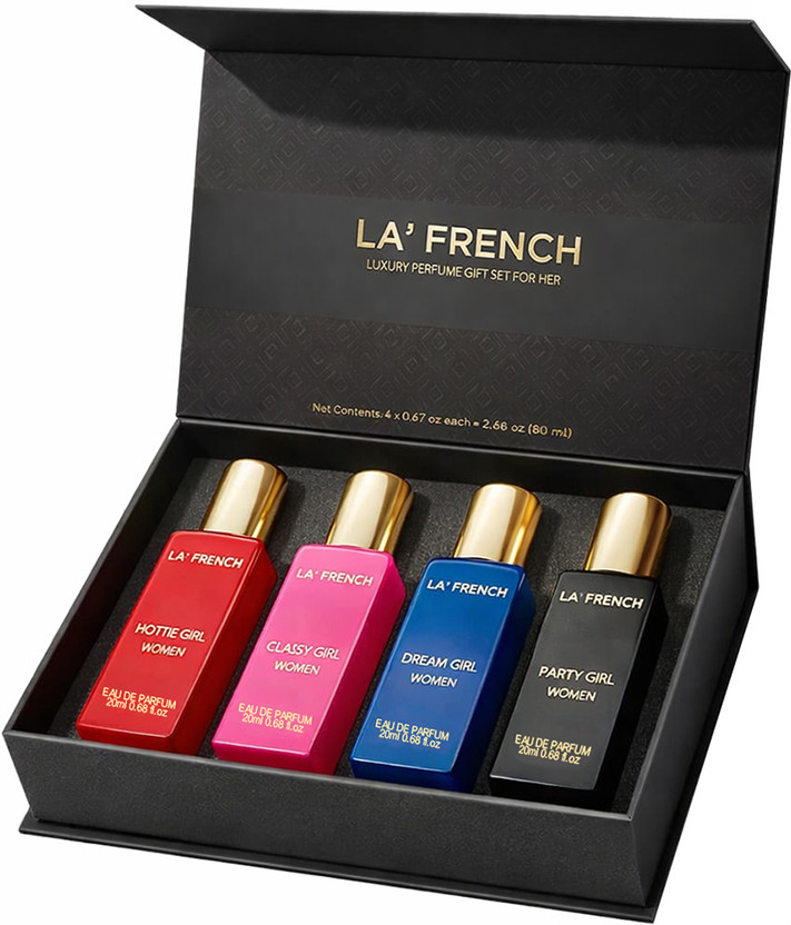 La La French Luxury Giftset For Her 4 x 20ml Eau de Parfum  -  80 ml(For Women) - Flipkart Deal