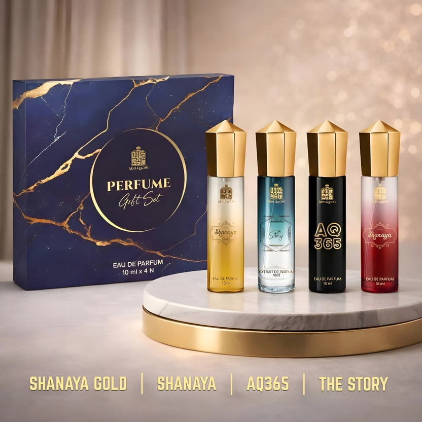 Adilqadri Perfume Gift Set | French Fruity & Woody Notes | Long Lasting Gift Set 10mlx4 Eau de Parfum  -  40 ml(For Men)
