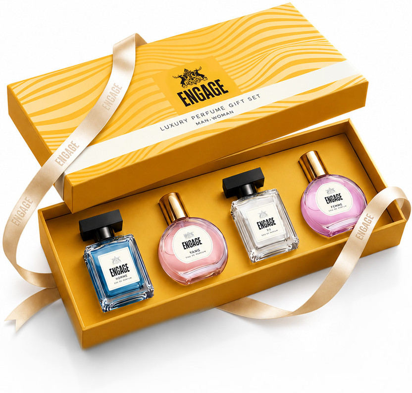 Engage Luxury Assorted Gift Set For Him & Her (20mlX4) Long Lasting EDPs Eau de Parfum  -  80 ml(For Men & Women)