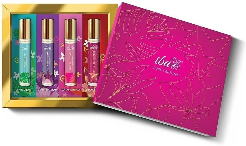 Iba Halal Care Pure Perfume Gift Set (Rain Drops, Sweet Passion, Floral Fantasy, Show Stopper) Perfume  -  10 ml(For Women)
