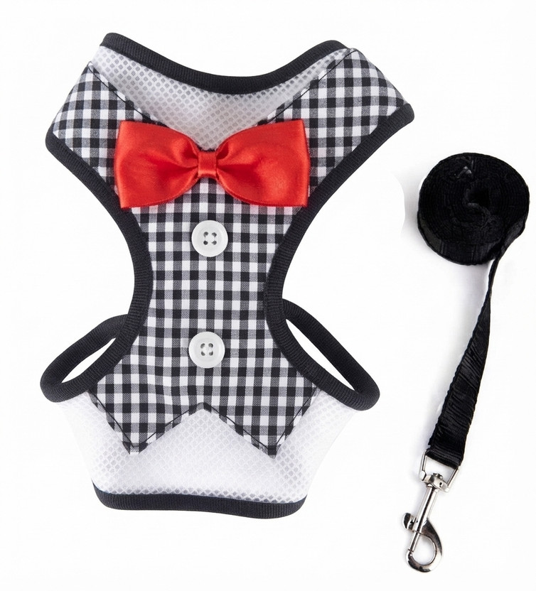 fashnita Bow Tie, Tuxedo for Cat, Dog(Black)