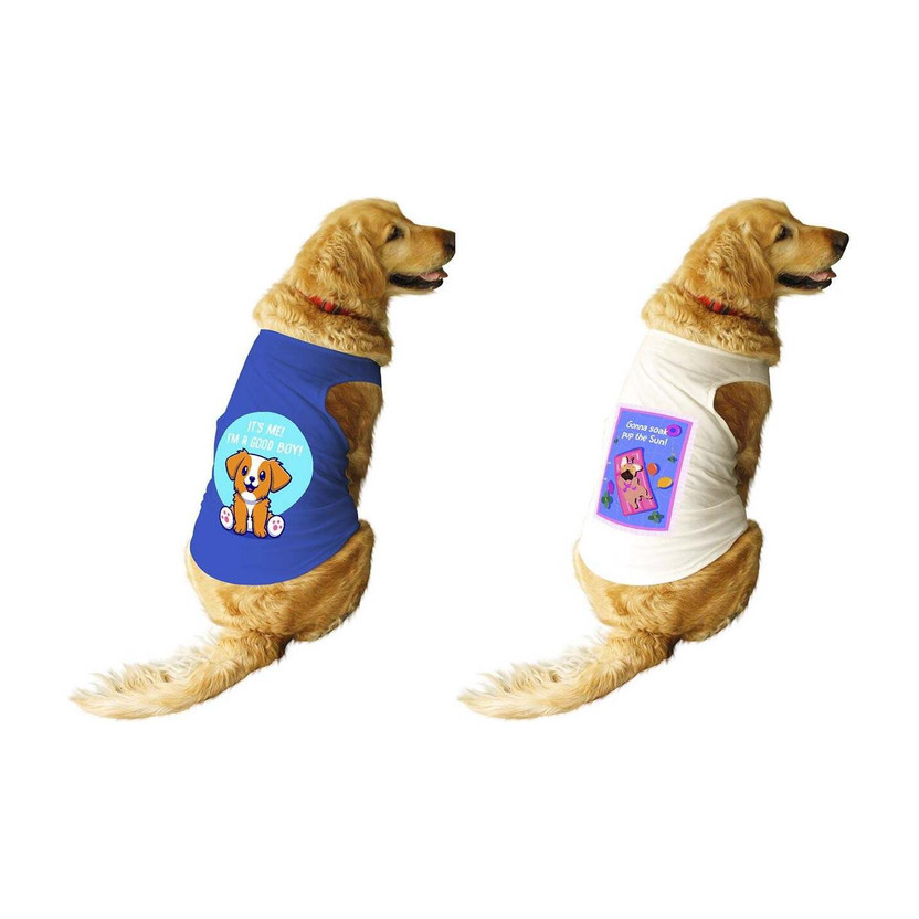 RUSE Tank, T-shirt for Dog(Blue & White)