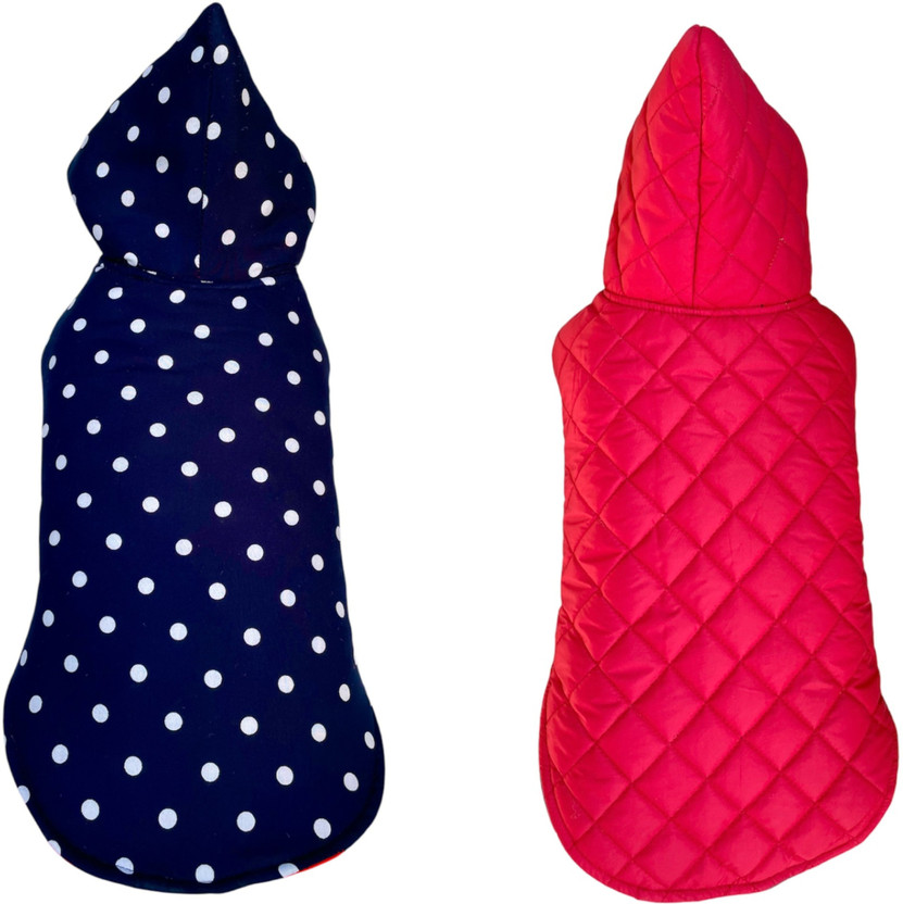 Pets Planet Winter Jacket for Dog, Cat(BluedotPrintHoodie)